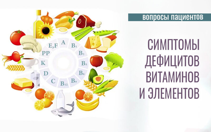 Симптомы дефицитов витаминов у бариатриков
